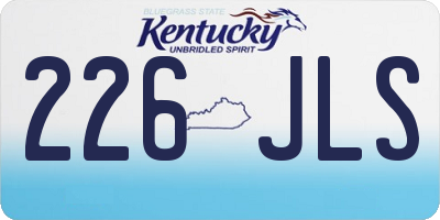 KY license plate 226JLS