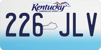 KY license plate 226JLV