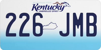 KY license plate 226JMB