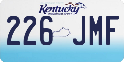 KY license plate 226JMF