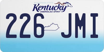 KY license plate 226JMI