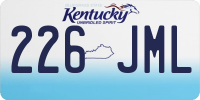 KY license plate 226JML
