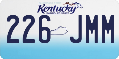 KY license plate 226JMM