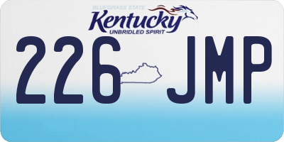 KY license plate 226JMP