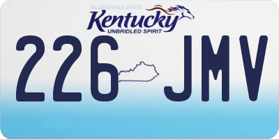 KY license plate 226JMV