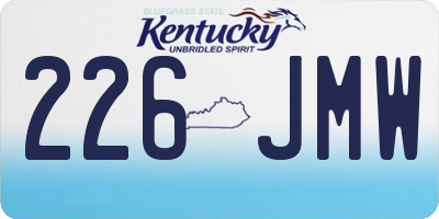 KY license plate 226JMW