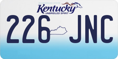 KY license plate 226JNC