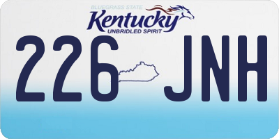 KY license plate 226JNH