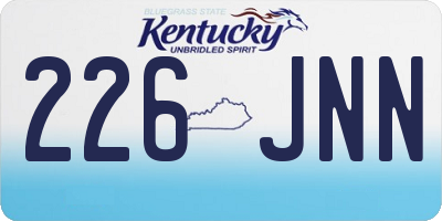 KY license plate 226JNN