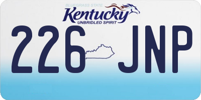 KY license plate 226JNP