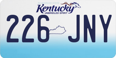 KY license plate 226JNY