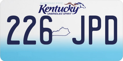 KY license plate 226JPD