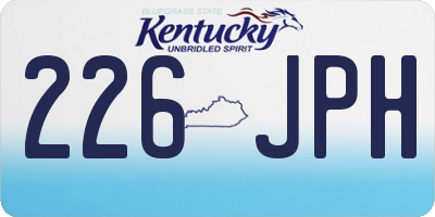 KY license plate 226JPH