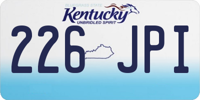 KY license plate 226JPI