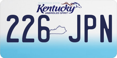 KY license plate 226JPN