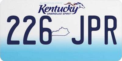 KY license plate 226JPR