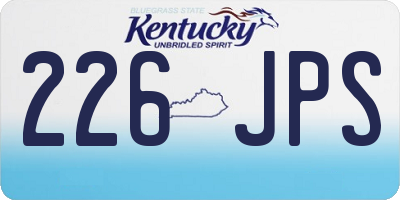 KY license plate 226JPS