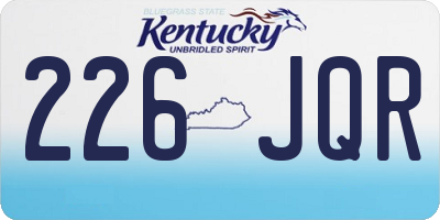 KY license plate 226JQR