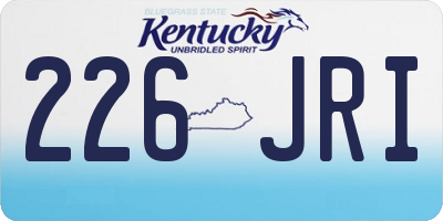 KY license plate 226JRI