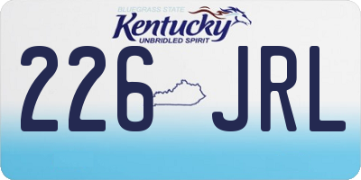 KY license plate 226JRL
