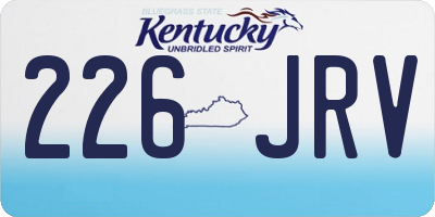 KY license plate 226JRV