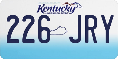 KY license plate 226JRY