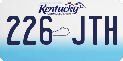 KY license plate 226JTH