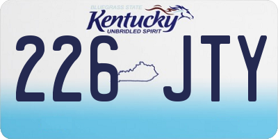 KY license plate 226JTY