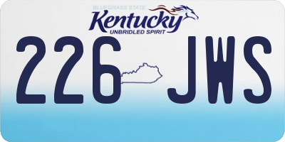 KY license plate 226JWS