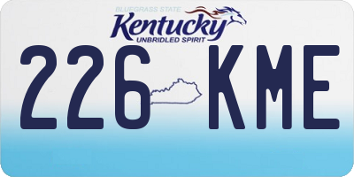 KY license plate 226KME