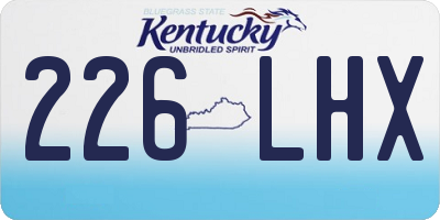 KY license plate 226LHX