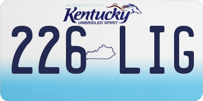 KY license plate 226LIG