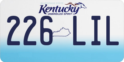 KY license plate 226LIL