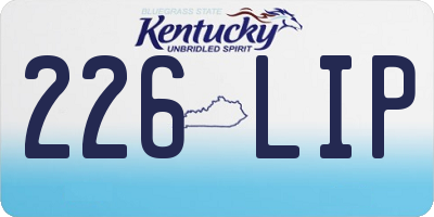 KY license plate 226LIP