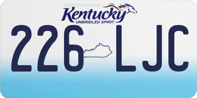 KY license plate 226LJC