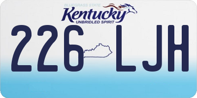 KY license plate 226LJH