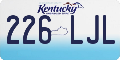 KY license plate 226LJL