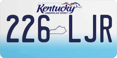 KY license plate 226LJR