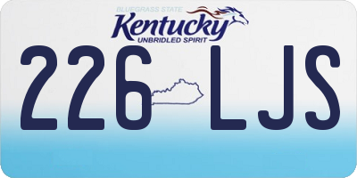 KY license plate 226LJS