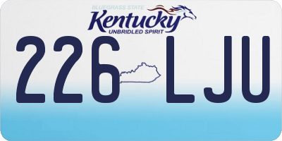 KY license plate 226LJU