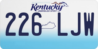 KY license plate 226LJW