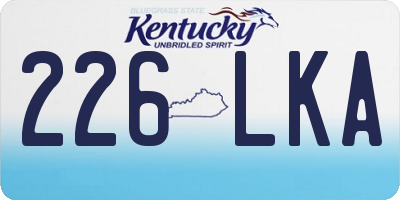 KY license plate 226LKA