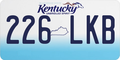 KY license plate 226LKB