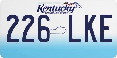KY license plate 226LKE