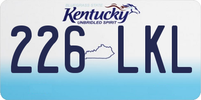 KY license plate 226LKL