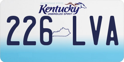 KY license plate 226LVA