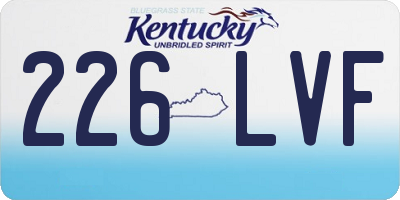 KY license plate 226LVF