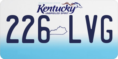 KY license plate 226LVG