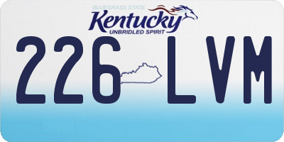 KY license plate 226LVM