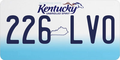 KY license plate 226LVO